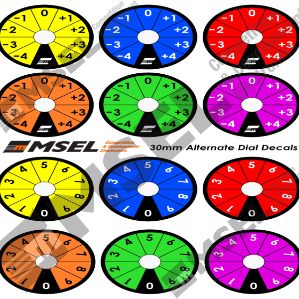 MSEL Rotary Dial Optional Decal Sheet