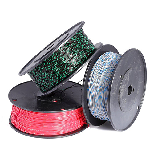 24 AWG M22759/32 Tefzel Wire (Green w/ Stripe)