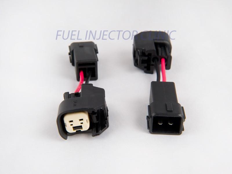 FIC Set of 4 US Car/EV6 (female) to Honda OBD2 (male) injector plug adapters