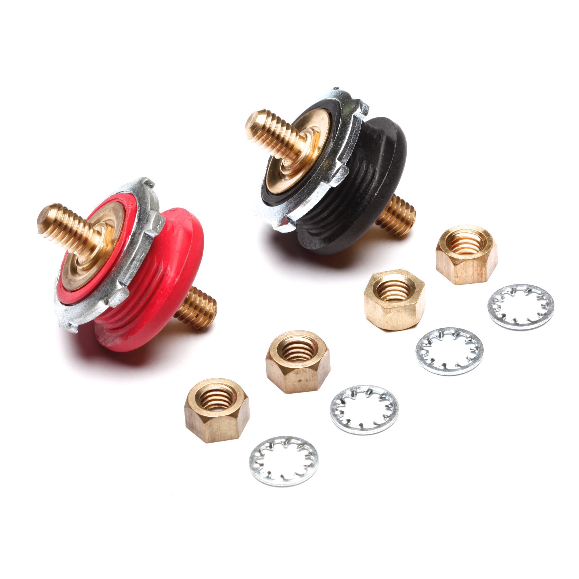 thumbnail image 2 of 3/8" Thru-Panel Stud Battery Terminals - Positive & Negative Firewall/Bulkhead Connectors (200A) 2 of 12
