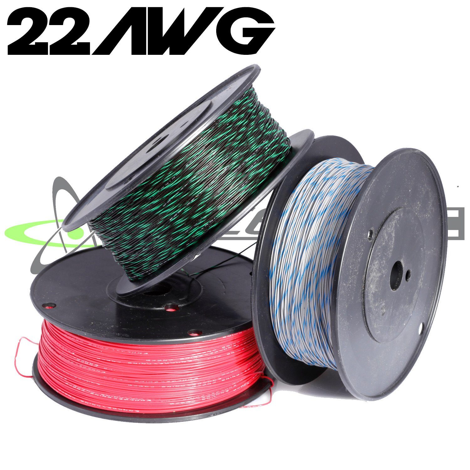 22 AWG M22759/32 Tefzel Wire (Blue w/ Stripe)