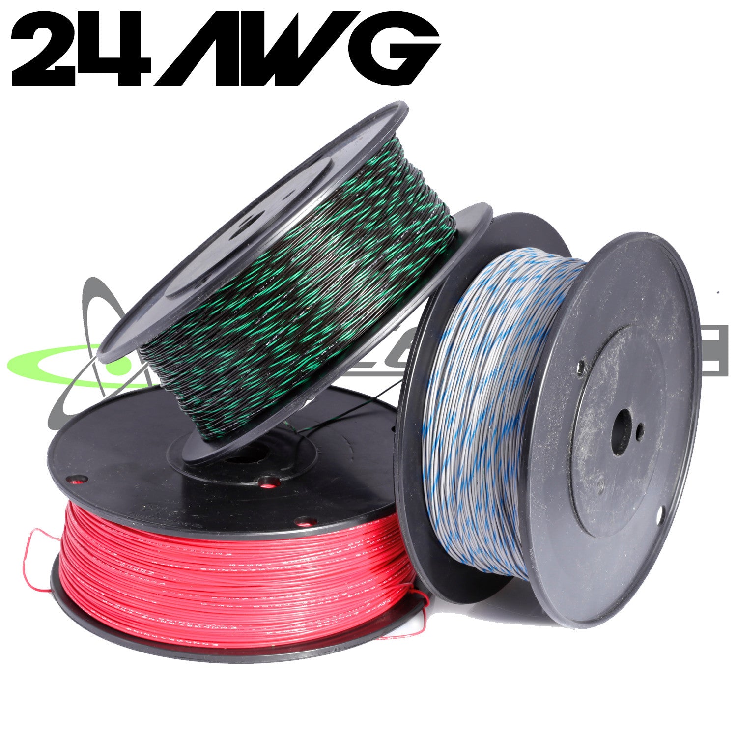 24 AWG M22759/32 Tefzel Wire (Red w/ Stripe)